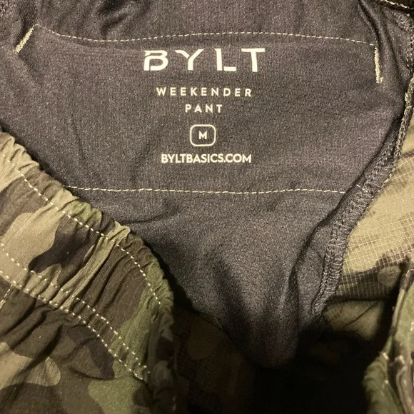 BYLT Weekender Green Camouflage Camo Pants Men's Size Medium. - Picture 2 of 5
